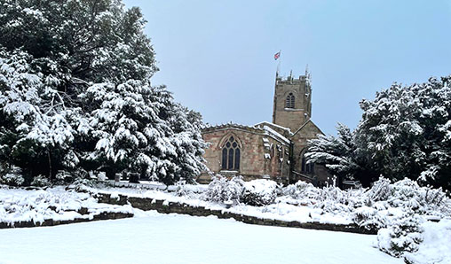 The church in winter